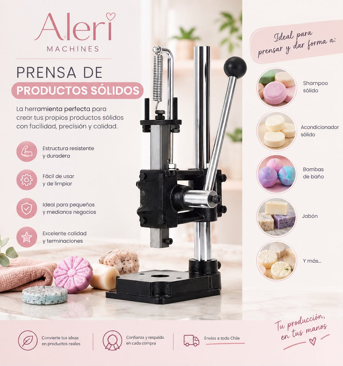 Prensa productos solidos